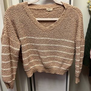 Cropped striped sweater